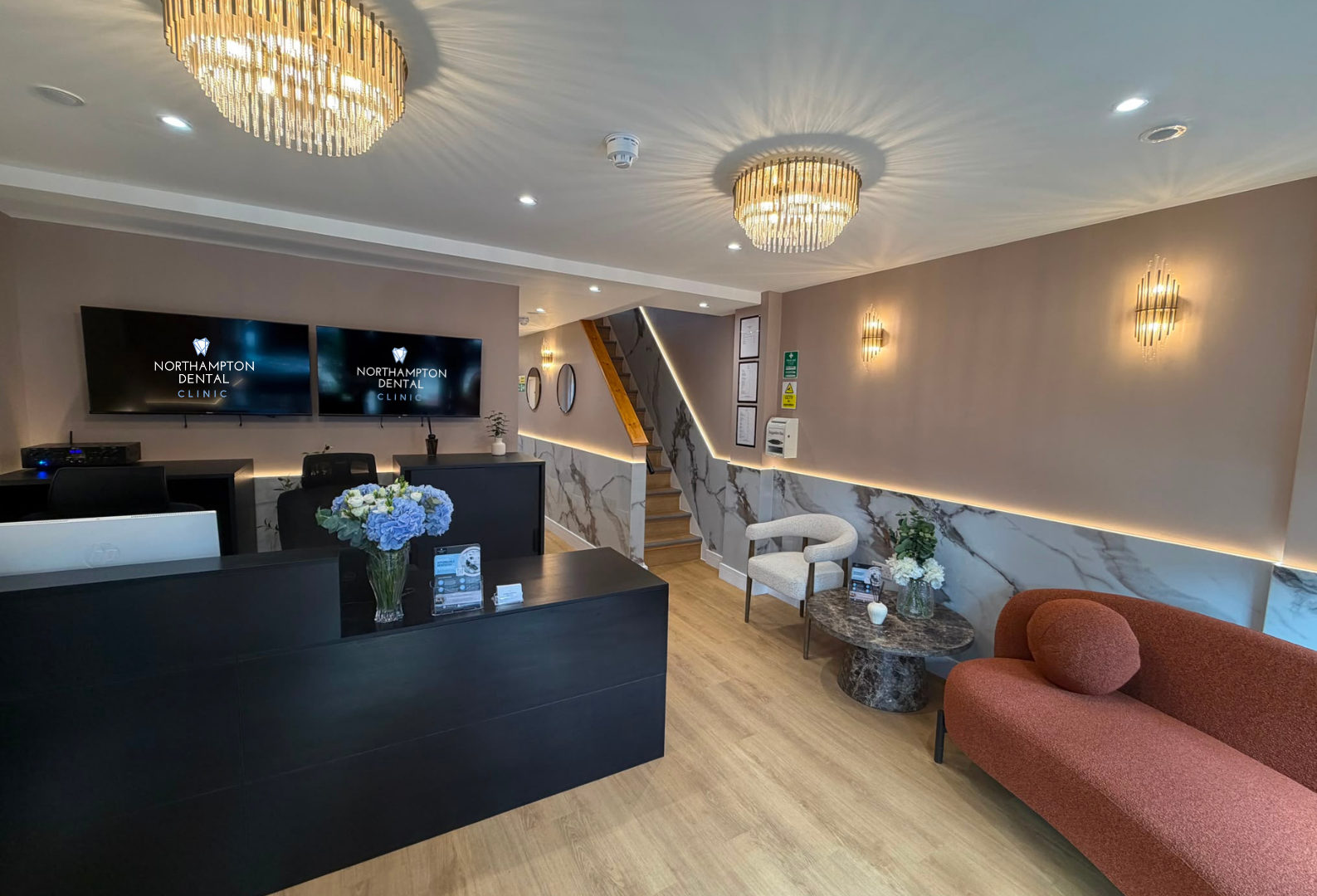 The reception at Northampton Dental Clinic